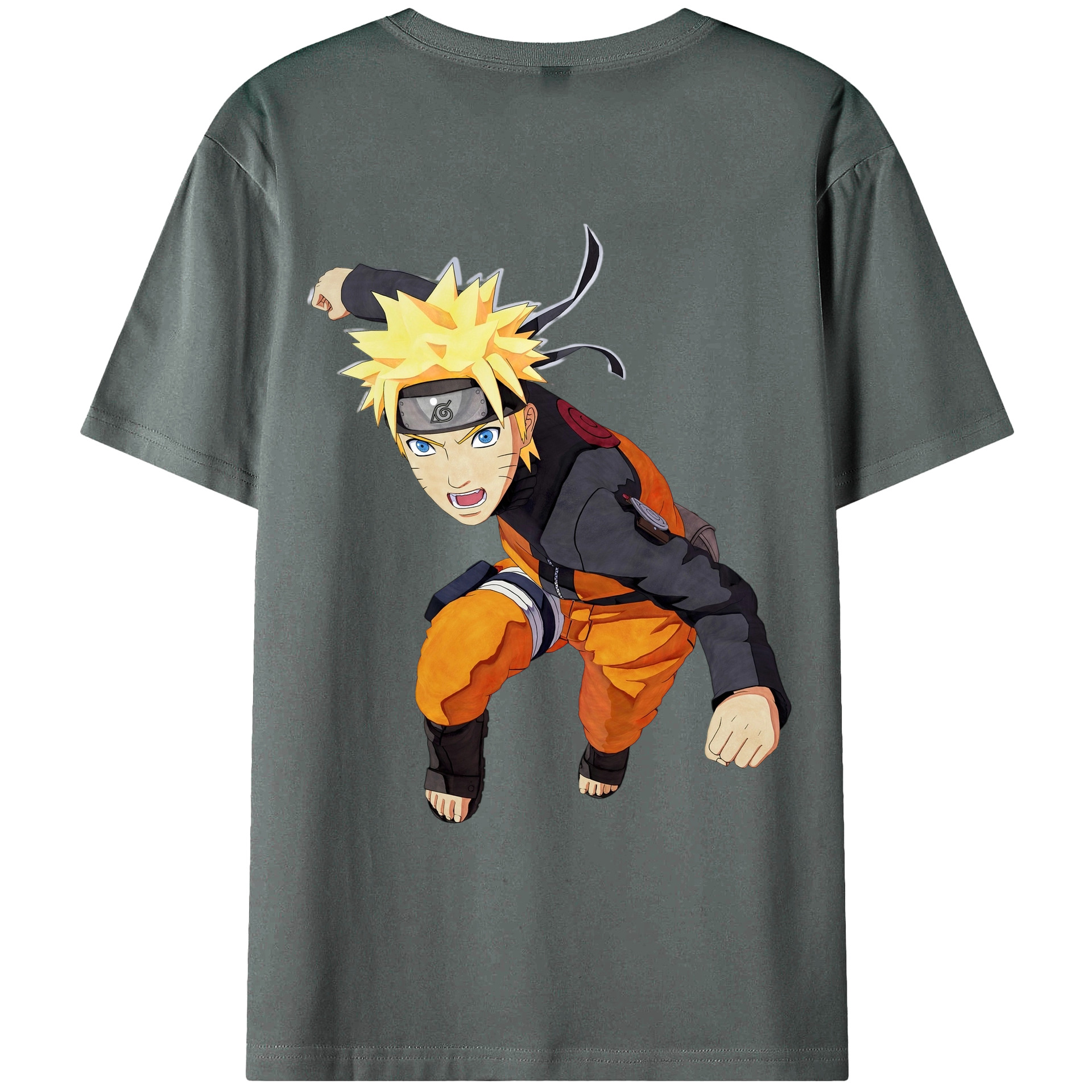 （画像用） NARUTO -ナルト- うずまき ナルト Uzumaki Naruto 綿100％半袖Tシャツ（背面プリント）